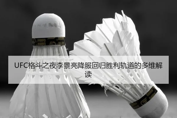 UFC格斗之夜李景亮降服回归胜利轨道的多维解读